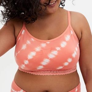 Torrid coral tie dye bralette